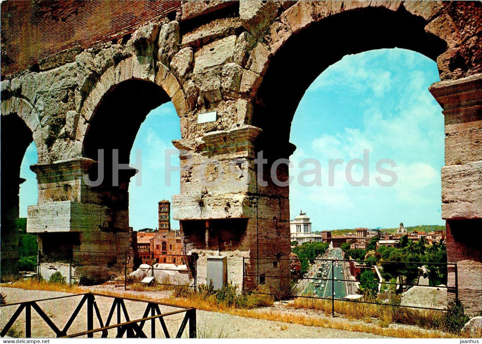 Roma - Rome - Via dei Fori Imperiali - Vista dal Colosseo - Forum Imperial street  ancient world - 6983 - Italy - unused - JH Postcards