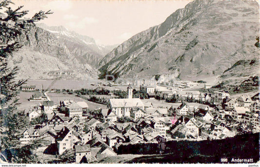 Andermatt - 998 - old postcard - 1948 - Switzerland - used - JH Postcards