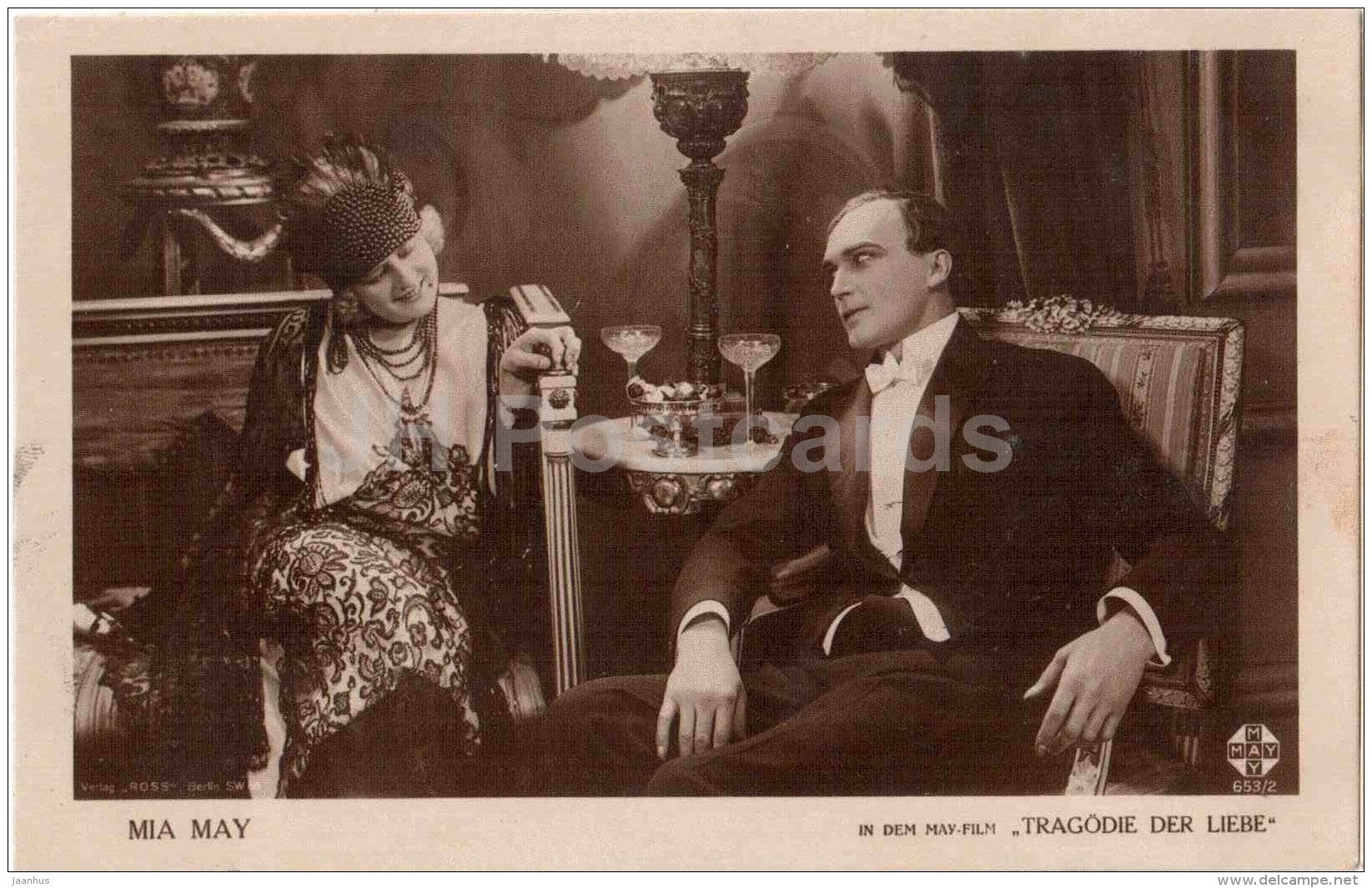 movie actress Mia May - Tragödie der Liebe - Verlag Ross - film - 653/2 - Germany - unused - JH Postcards