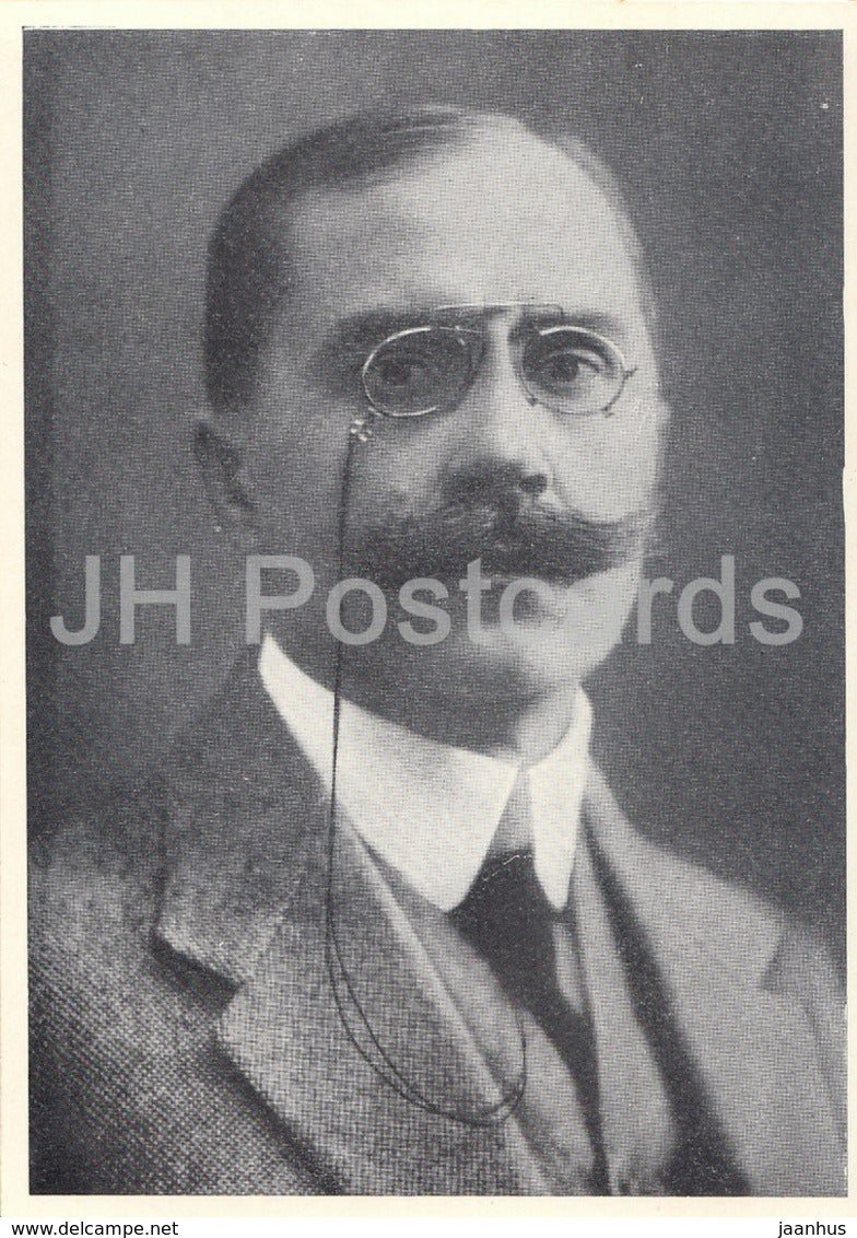 Estonian Writer Eduard Vilde - 1912 in Copenhagen - 1964 - Estonia USSR - unused - JH Postcards