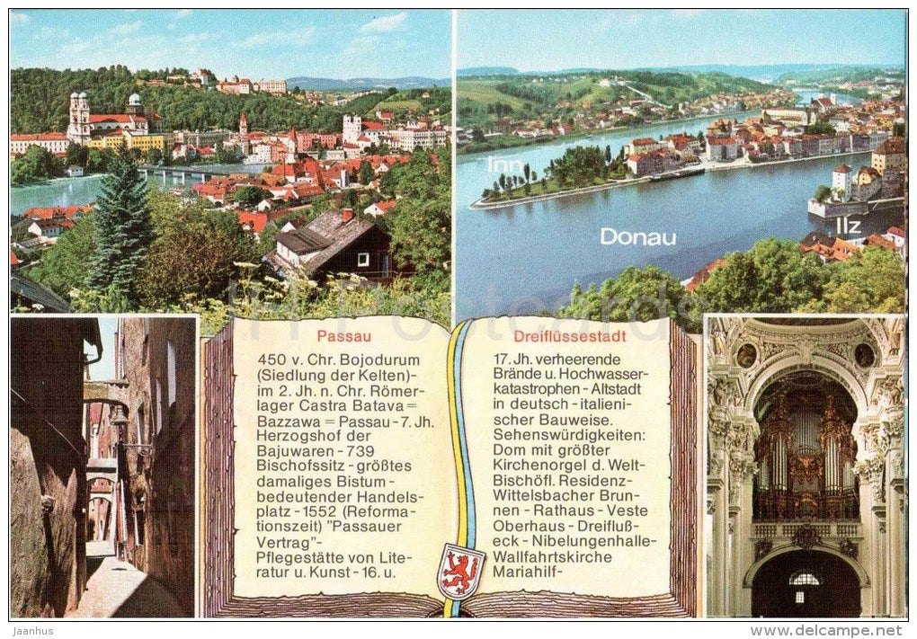 Passau - Dreiflüssestadt - Donau - Germany - nicht gelaufen - JH Postcards