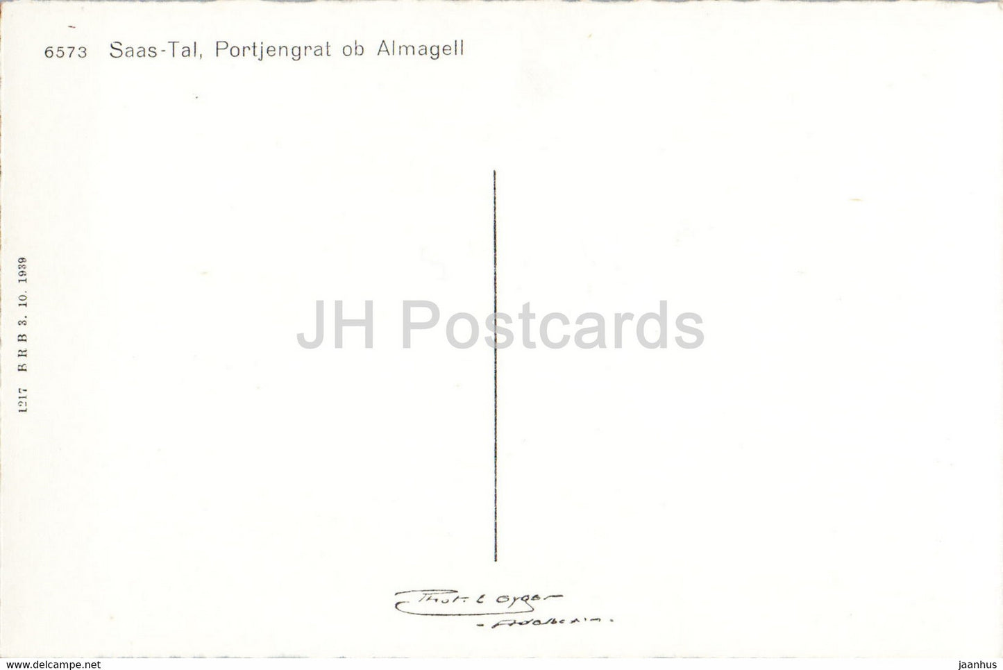 Saas Tal - Portjengrat ob Almagell - 6573 - old postcard - Switzerland - unused