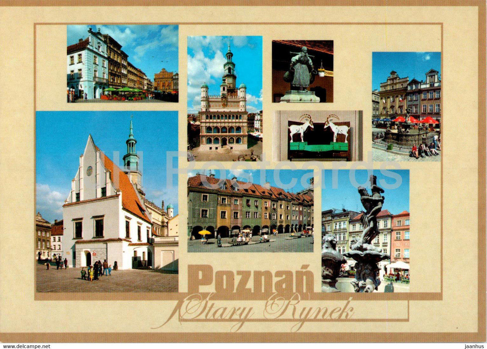 Poznan - Stary Rynek - Old Market Square - multiview - Poland - unused - JH Postcards