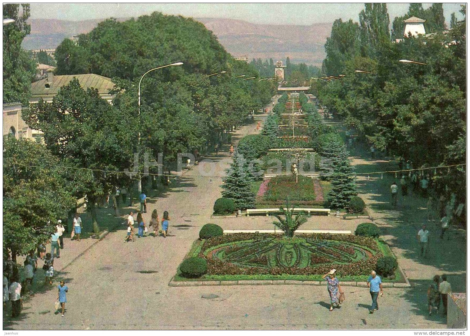 50th Anniversary of October Revolution prospekt - avenue - Kislovodsk - 1982 - Russia USSR - unused - JH Postcards