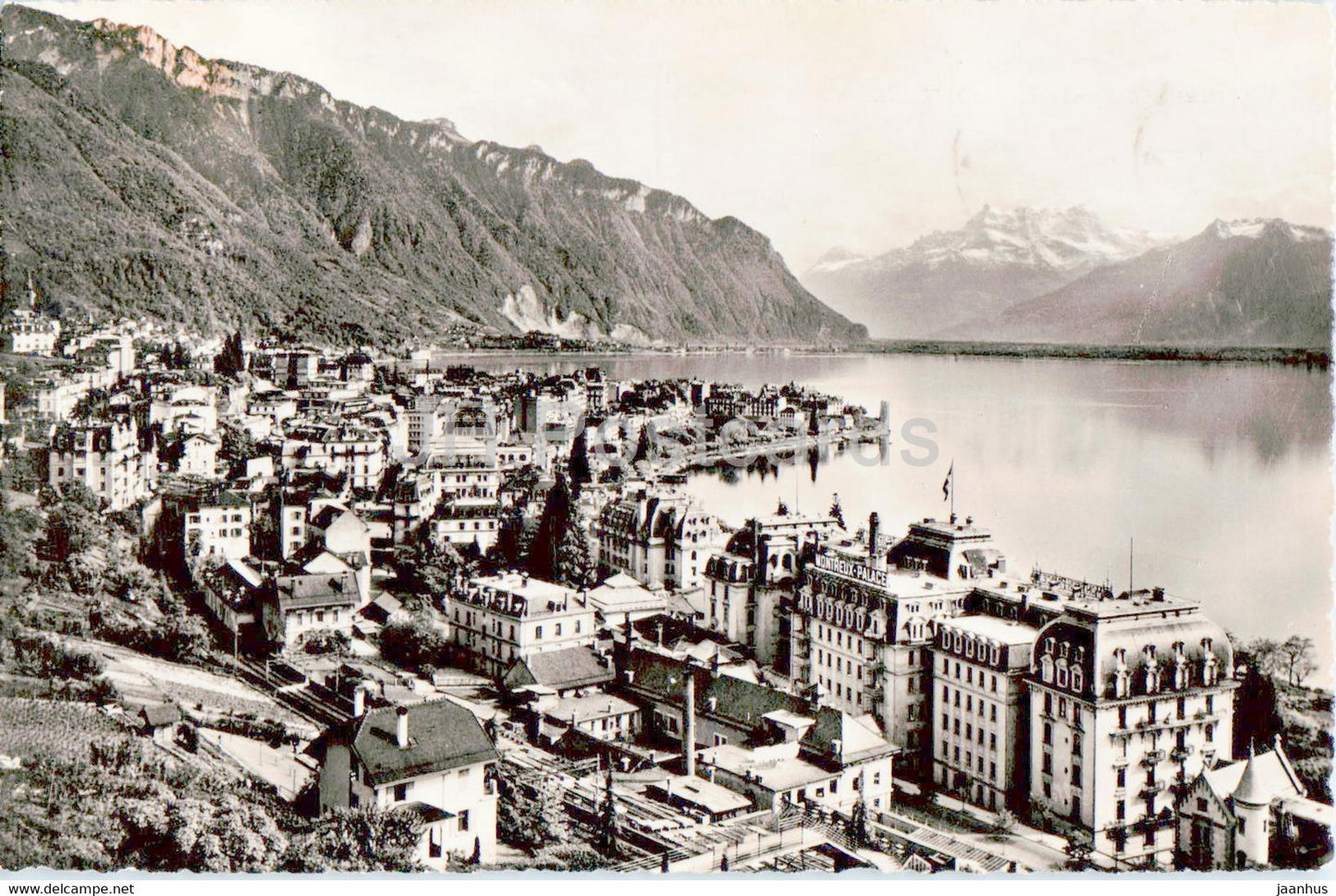 Montreux - Vue Generale et les Dents du Midi - 7364 - old postcard - 1951 - Switzerland - used - JH Postcards