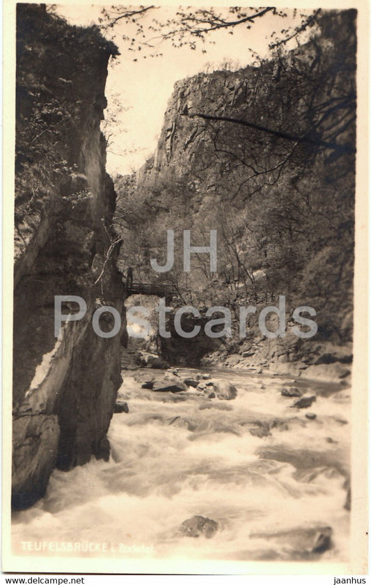 Teufelsbrucke i Bodetal - old postcard - 1927 - Germany - unused - JH Postcards