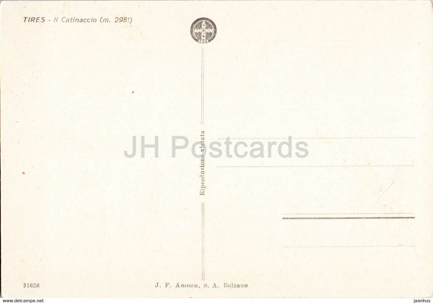 Pneus - Il Catinaccio 2981 m - carte postale ancienne - Italie - inutilisé
