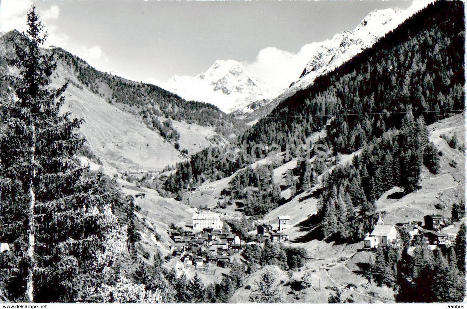 Binn mit Hotel Ofenhorn - 8066 - old postcard - Switzerland - unused - JH Postcards