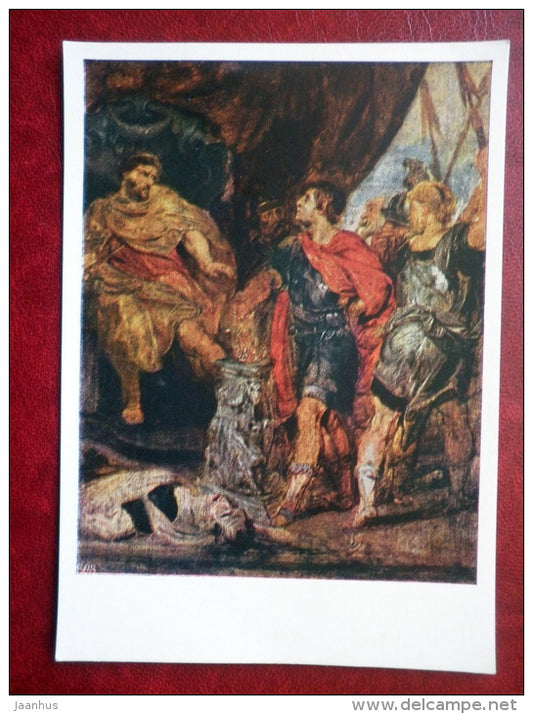Painting by Peter Paul Rubens - Mucius Scaevola - flemish  art - unused - JH Postcards
