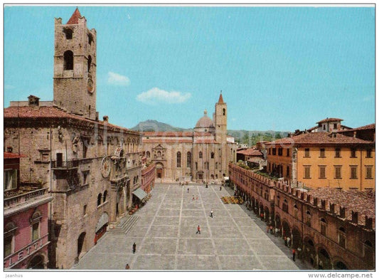 Piazza del Popolo - People`s Square - Ascoli Piceno - Marche - 67 - Italia - Italy - unused - JH Postcards
