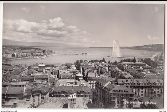 Geneve - Geneva - Vue Generale - general view - 208 - Switzerland - old postcard - unused - JH Postcards