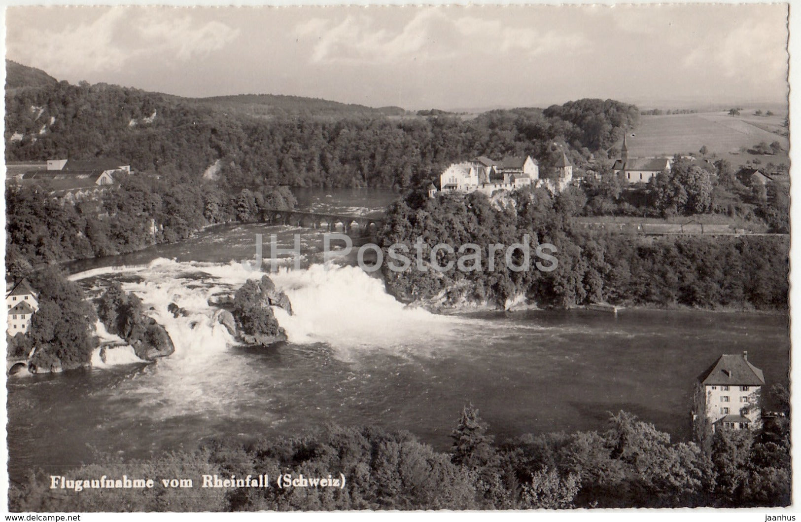 Flugaufnahme vom Rheinfall Schweiz - waterfall - 106 - 1 - Switzerland - old postcard - unused - JH Postcards