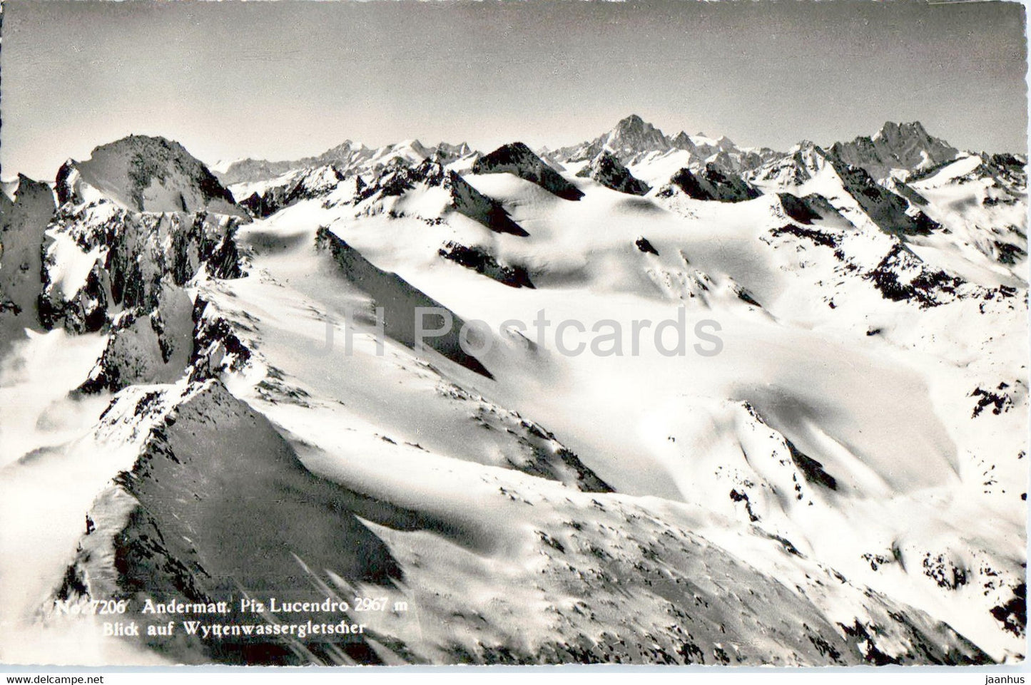 Andermatt - Piz Lucendro - Wyttenwassergletscher - 7206 - old postcard - Switzerland - unused - JH Postcards