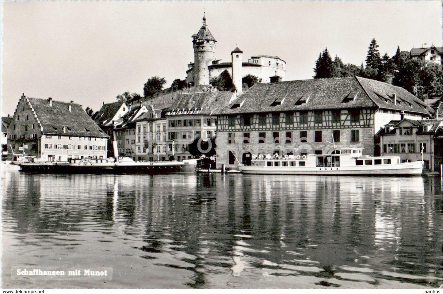 Schaffhausen mit Munot - 7324 - old postcard - Switzerland - used - JH Postcards