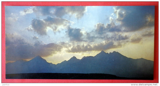 Slavkovski and Kezmarsky peaks - view - Tatra Mountains - Tatra Poetry - Czech Republic - Czechoslovakia - unused - JH Postcards