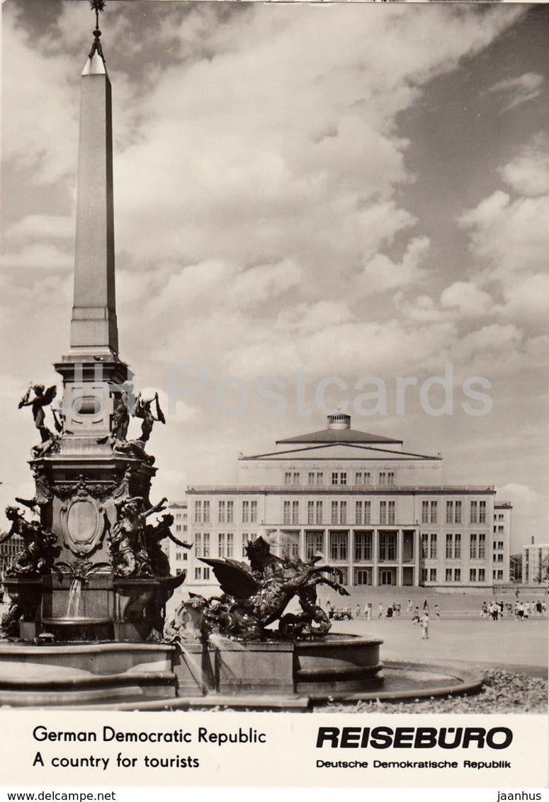 Leipzig - Opernhaus - Opera Haus - REISEBÜRO - 1964 - DDR - Germany - unused - JH Postcards