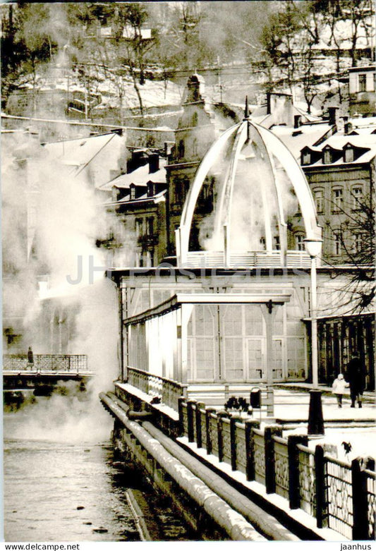 Karlovy Vary - Zimni nalada u Vridla - winter near the Geyser - 1967 - Czech Republic - Czechoslovakia - used - JH Postcards