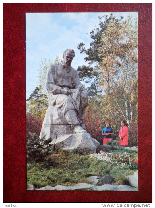 monument to writer P. Bazhov - Yekaterinburg - Sverdlovsk - 1970 - Russia USSR - unused - JH Postcards