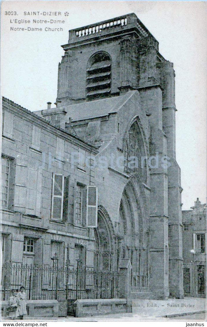 Saint Dizier - L'Eglise Notre Dame  - church - 3023 - 1918 - old postcard - France - used - JH Postcards