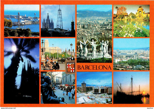 Barcelona - Diferents Aspectes - multiview - 520 - Spain - used - JH Postcards