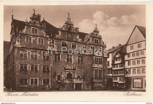 Hann Munden - Rathaus - 16249 - old postcard - Germany - unused - JH Postcards