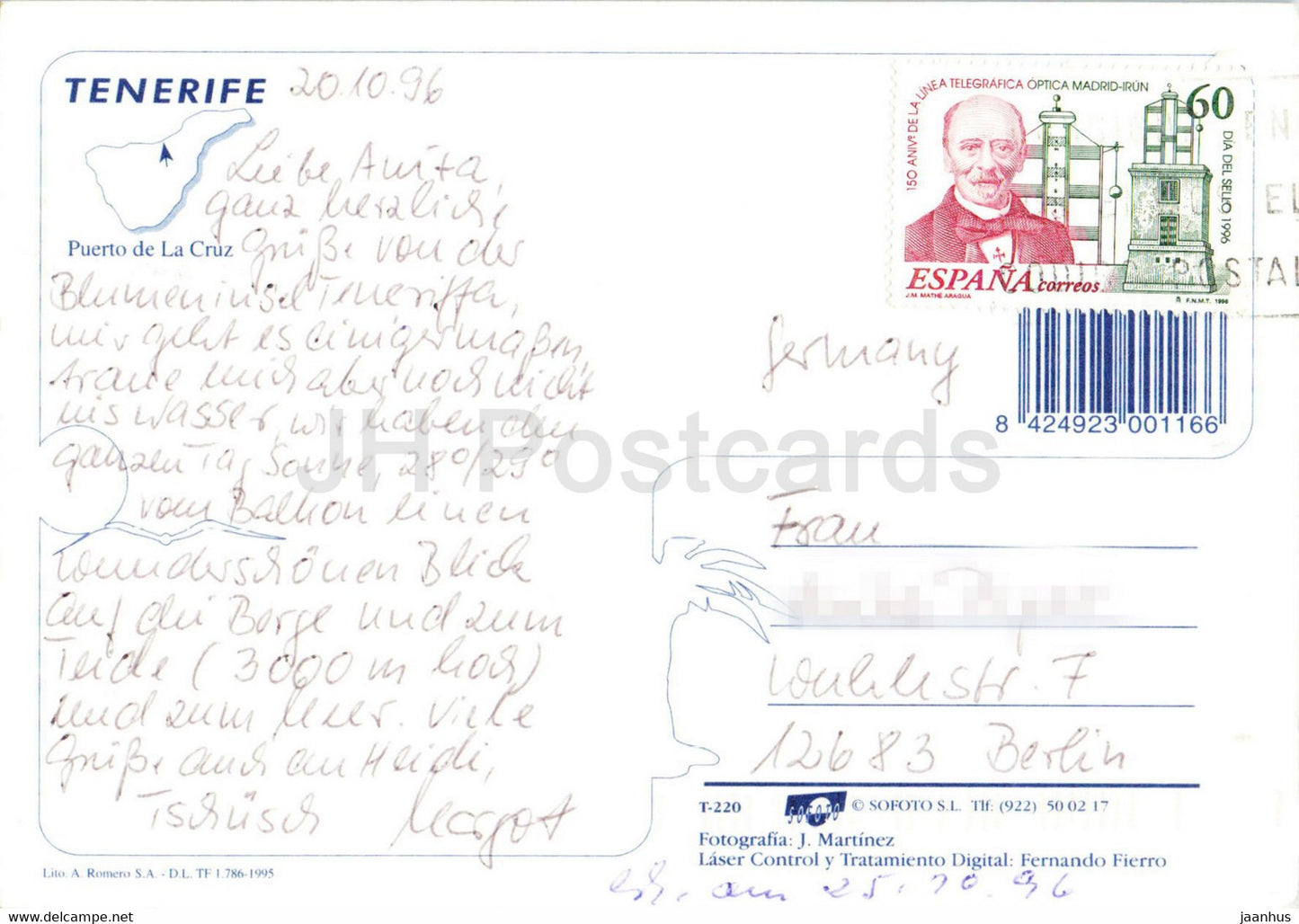 Puerto de la Cruz - Tenerife - 1996 - Espagne - occasion