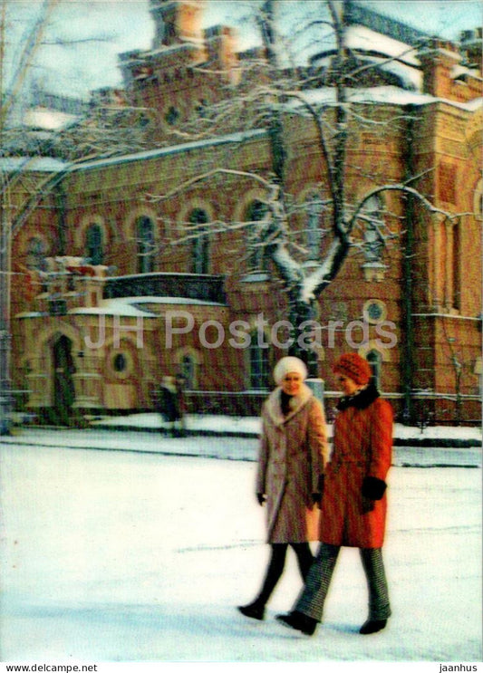 Irkutsk in Winter - Museum of Local Lore - 3D stereo postcard - Russia - unused - JH Postcards