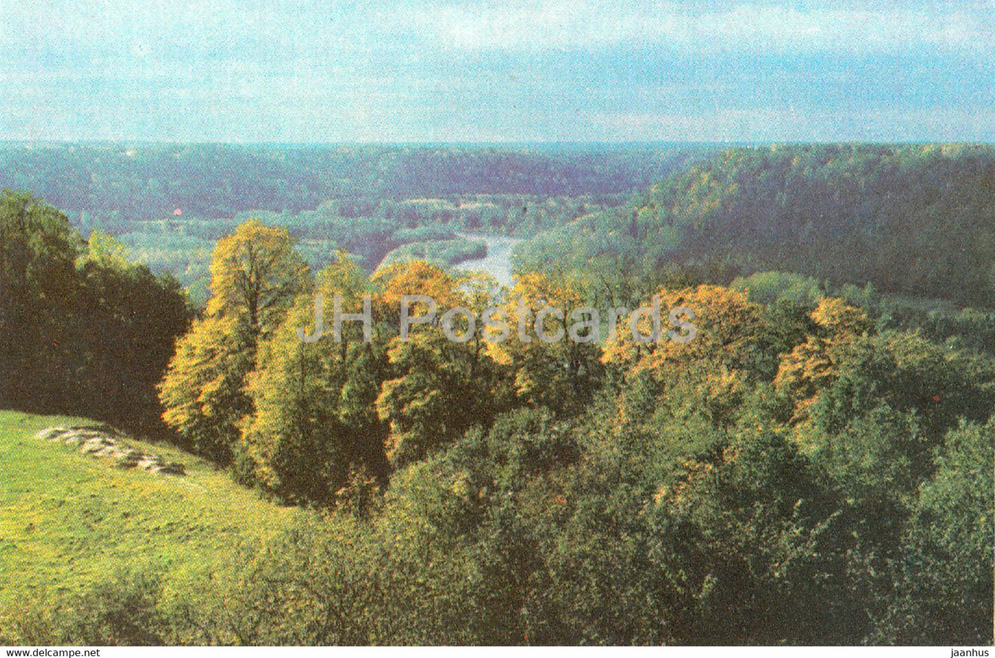 Latvian Nature - The primeval hollow of the Gauja near Sigulda - 1976 - Latvia USSR - unused - JH Postcards