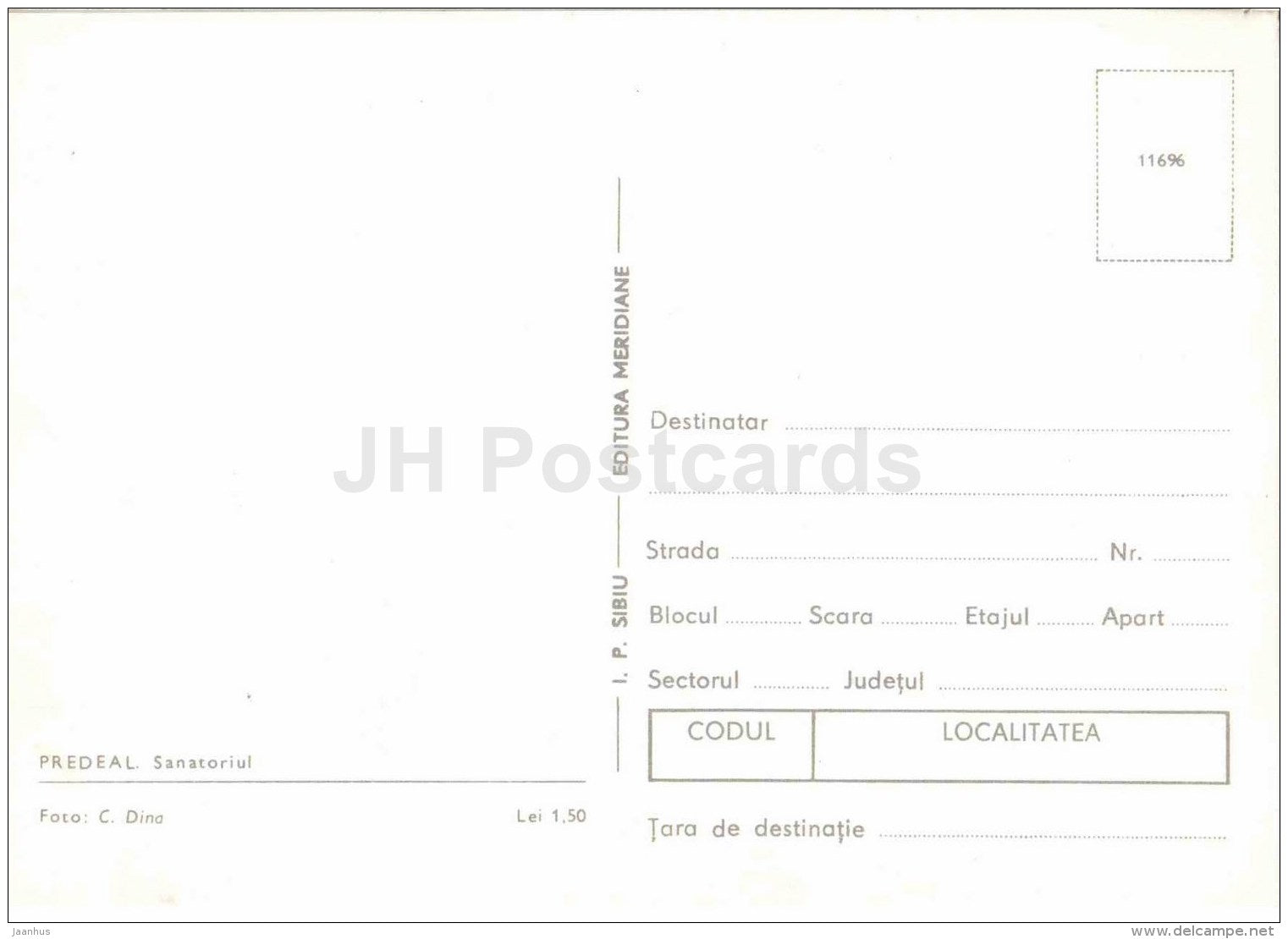 Predeal - sanatorium - Romania - unused - JH Postcards