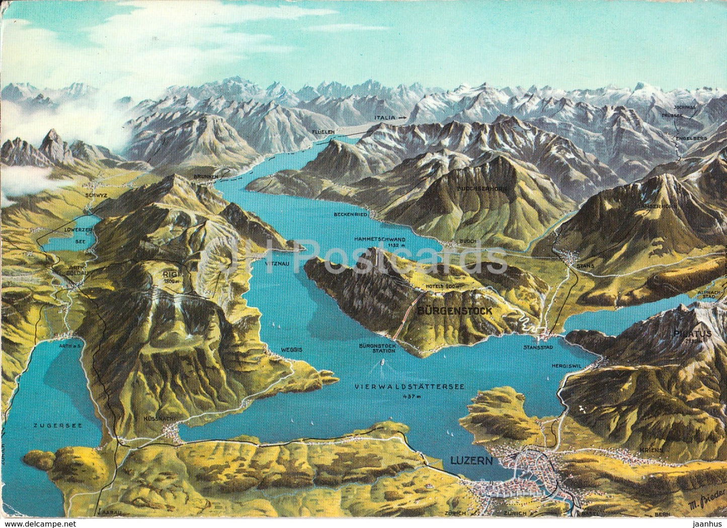 Der Burgenstock 900 m - Luzern - 6176 - Switzerland - 1971 - used - JH Postcards