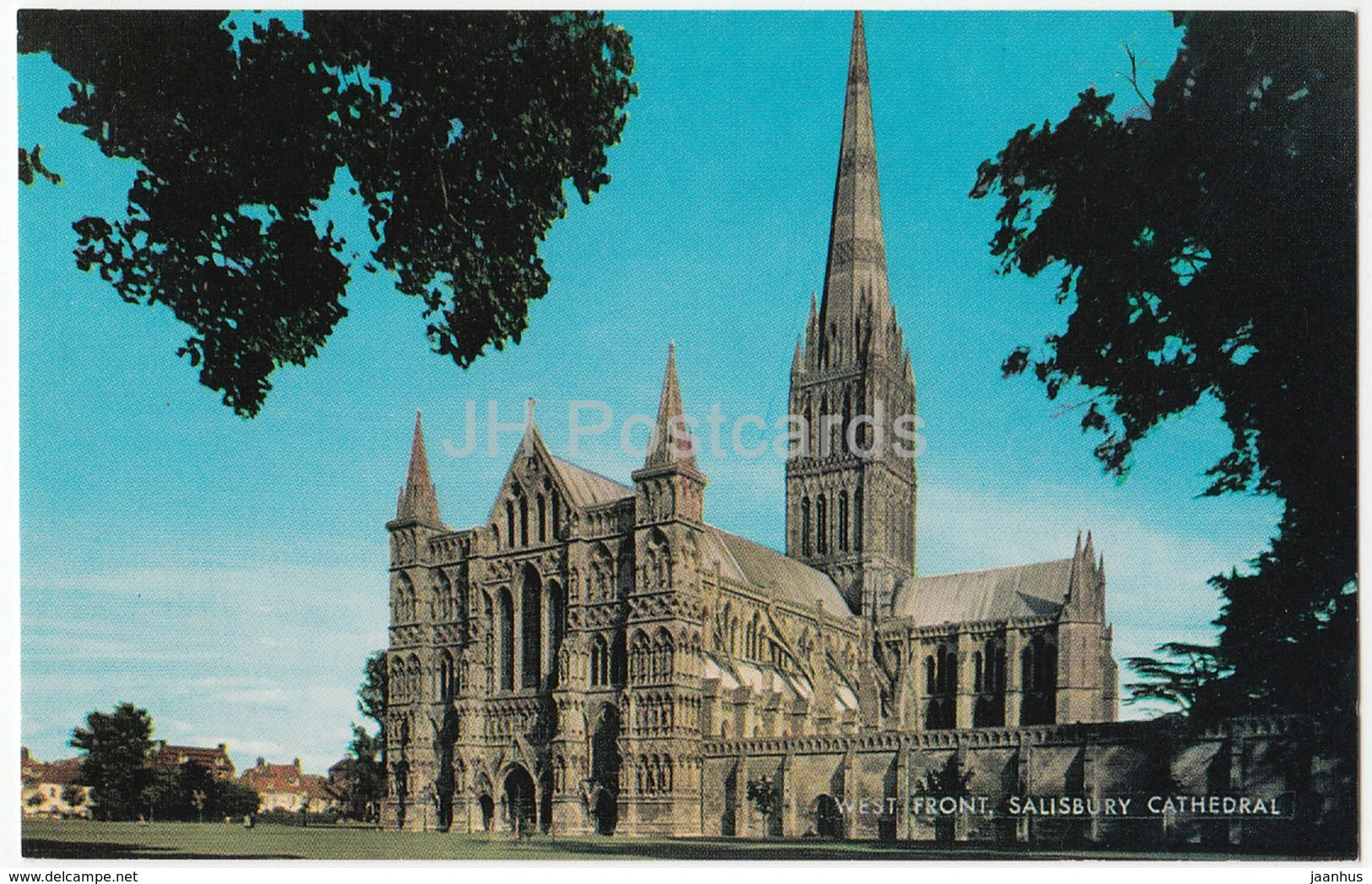 Salisbury Cathedral - West Front - United Kingdom - England - unused - JH Postcards