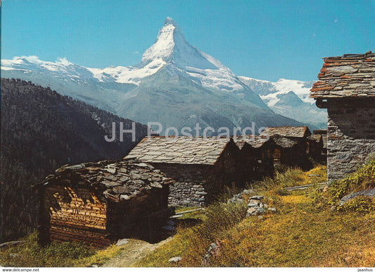 Zermatt Alphutten bei Findelen - Matterhorn 4478 m - 48864 - 1975 - Switzerland - used - JH Postcards