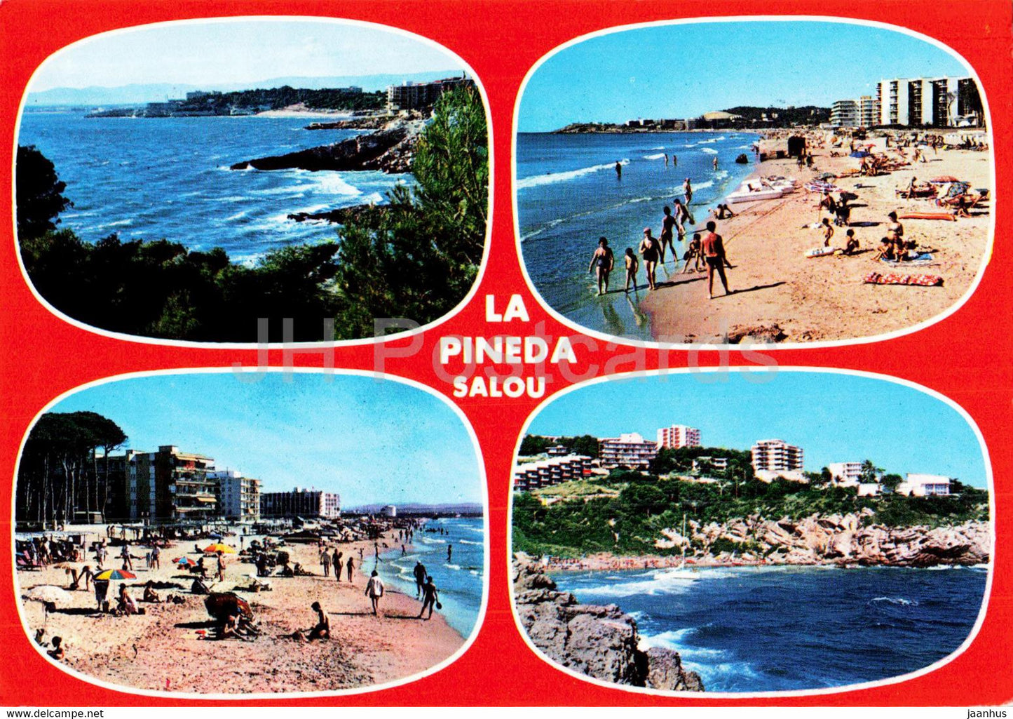 La Pineda Salou - multiview - beach - 719 - Spain - used - JH Postcards