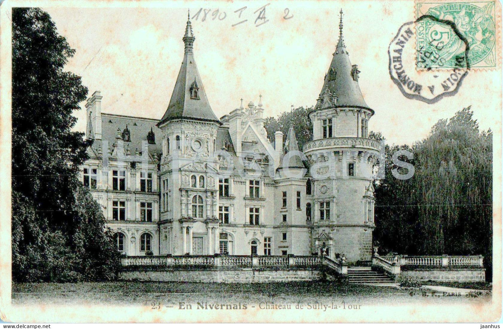 En Nivernais - Chateau de Sully la Tour - 23 - castle - old postcard - 1907 - France - used - JH Postcards