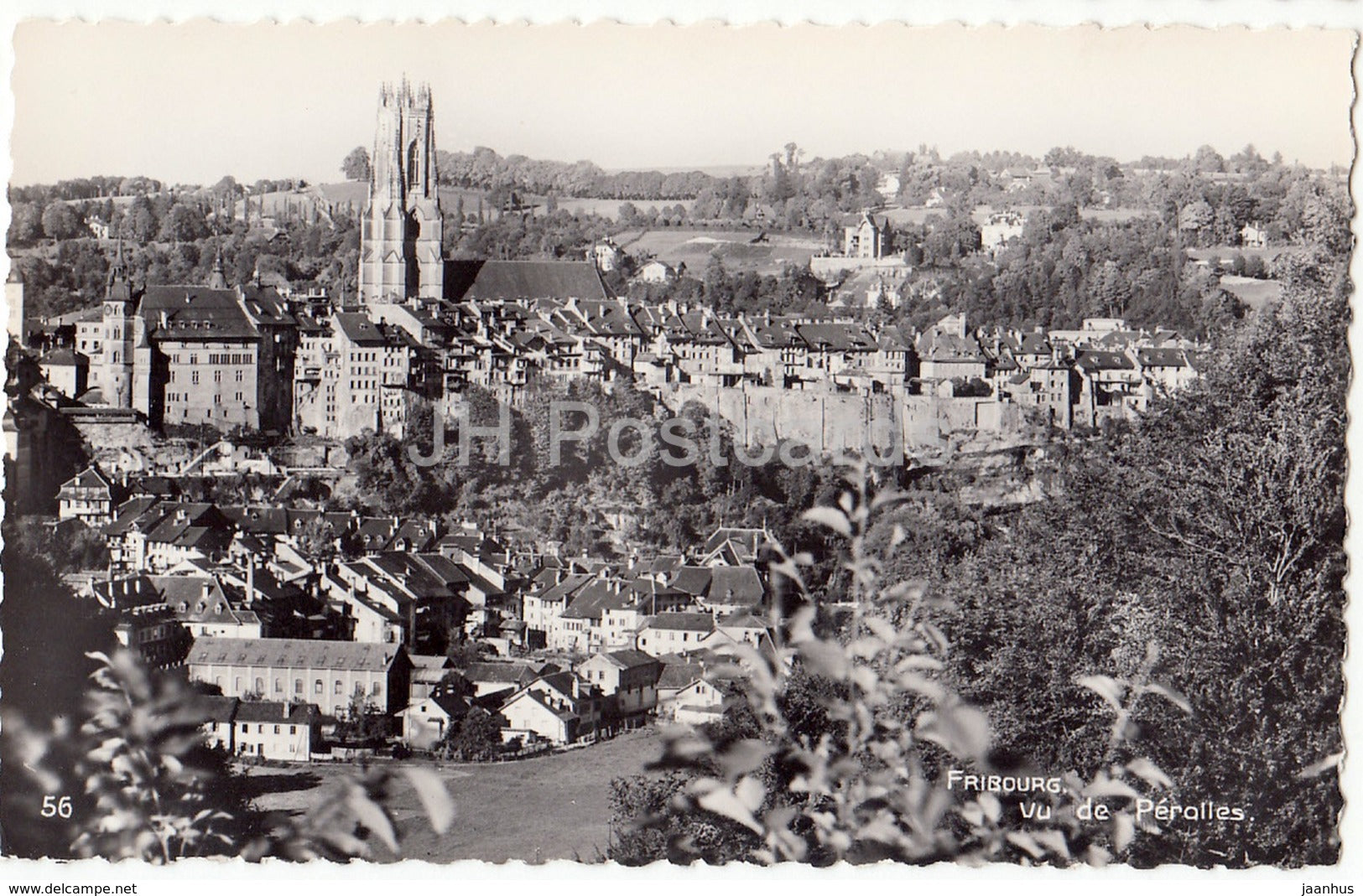 Fribourg - Vu de Perolles - 56 - Switzerland - old postcard - unused - JH Postcards