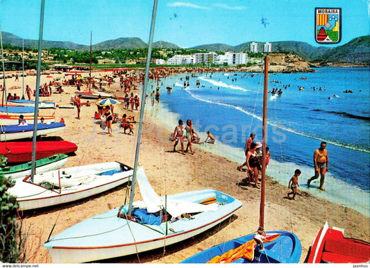 Moraira - Playa - beach - sailing boat - 5 - Spain - used - JH Postcards