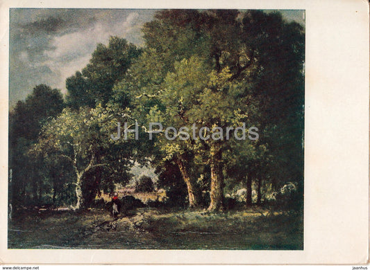 painting by Diaz de la Pena - Forest Road - French art - 1962 - Russia USSR - unused - JH Postcards