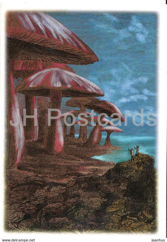 Reise zum Mittelpunkt der Erde - Journey to the Center of the Earth - Jules Verne - illustration - Germany - unused - JH Postcards