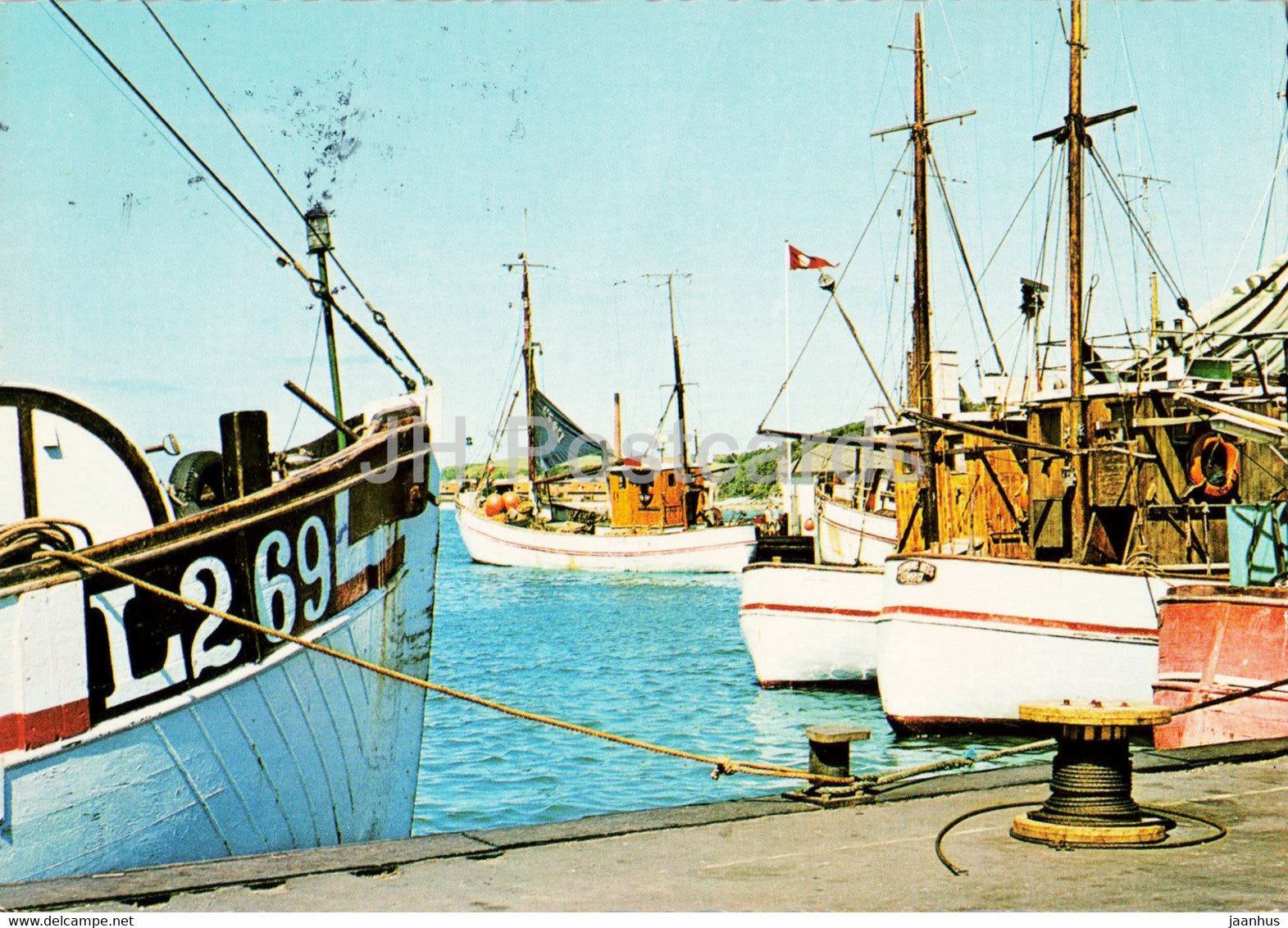Lemvig - From the Harbour - boat - ship - 1974 - Denmark - used - JH Postcards