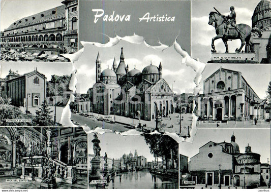 Padova Artistica - Padua Artistic - Greetings from Padua - multiview - 1960 - Italy - used - JH Postcards