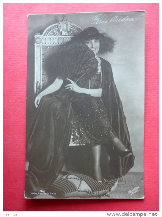 Fern Andra - american movie actress - 286/1 Verlag Ross Berlin - circulated in Estonia 1921 - JH Postcards