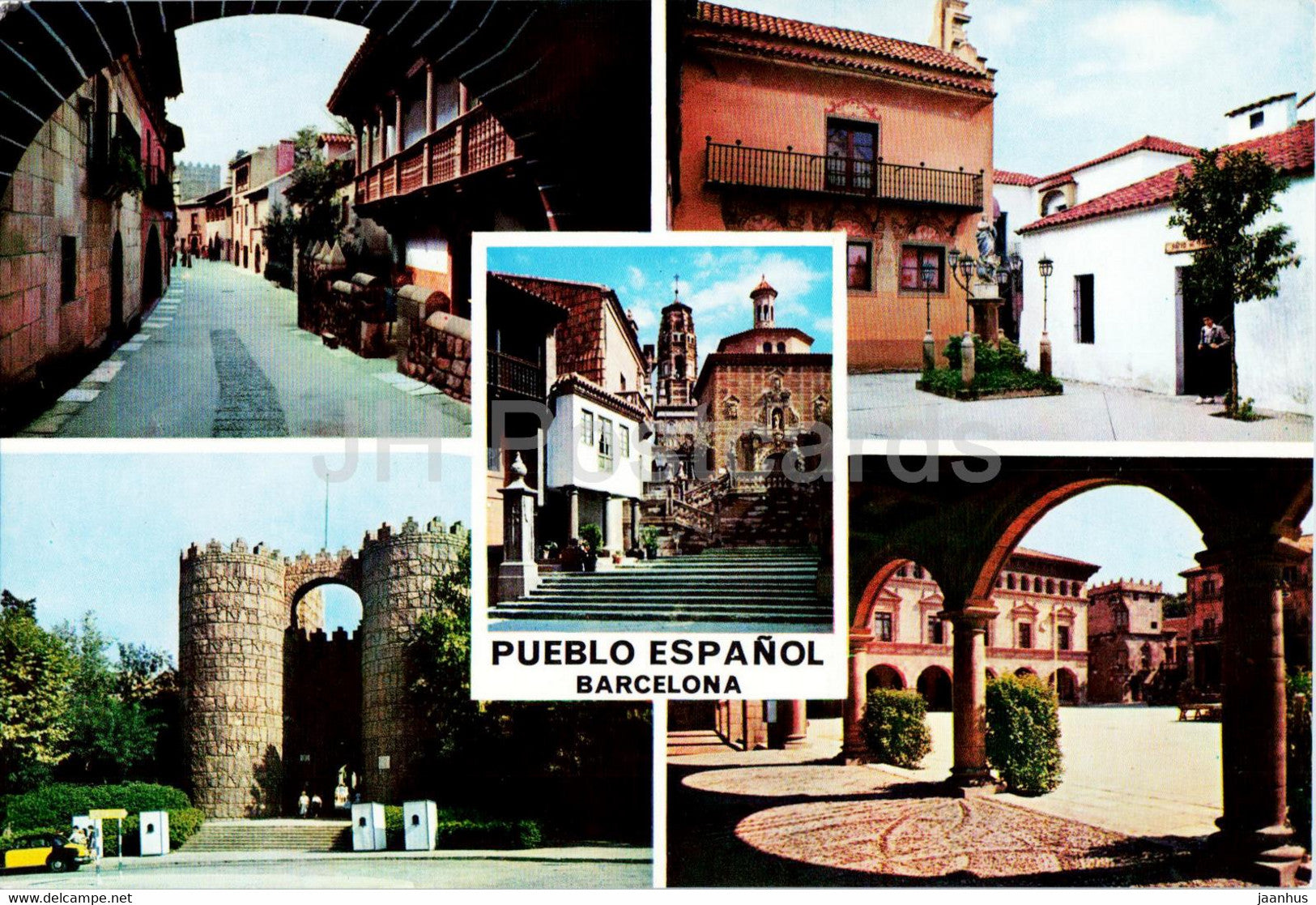 Barcelona - Pueblo Espanol - multiview - Spain - unused - JH Postcards