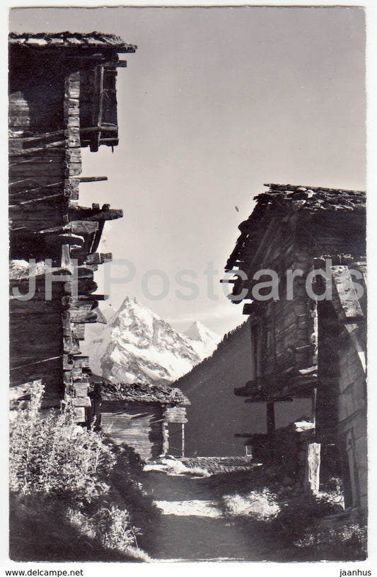 Chalets Rustiques a Ayer - Anniviers - Besso et Gabelhorn - 17025 - Switzerland - 1963 - used - JH Postcards