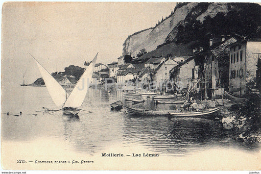 Meillerie - Lac Leman - sailing boat - 5275 - old postcard - 1913 - France - used - JH Postcards