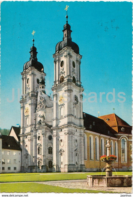 St Gallen - Die Stiftskirche - cathedral - 1979 - Switzerland - used - JH Postcards