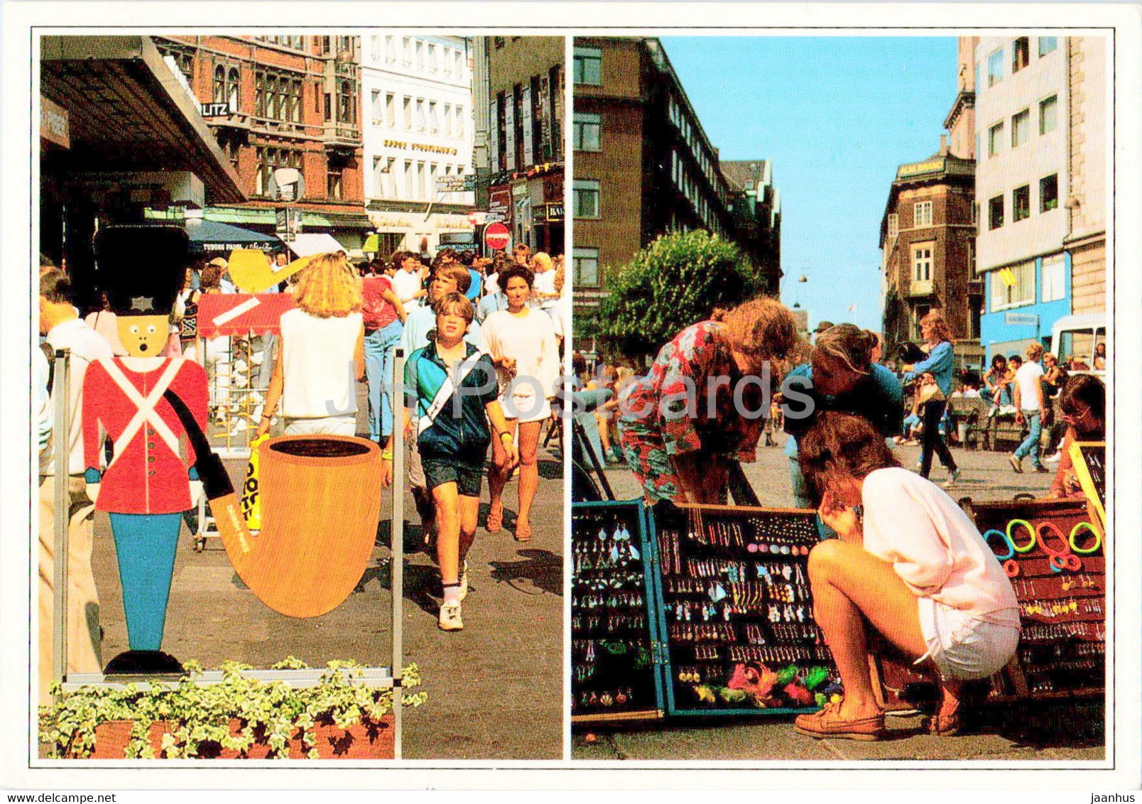 Copenhagen - Strojet - Pedestrian Street - 1989 - Denmark - used - JH Postcards