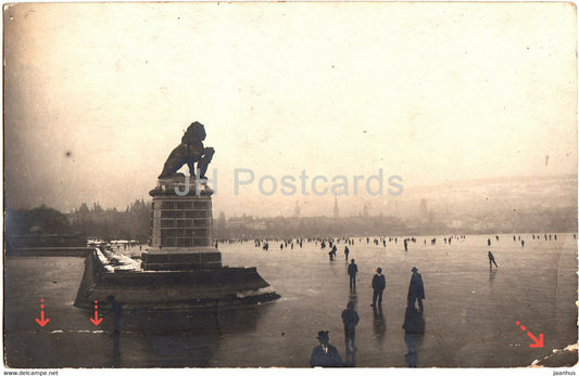 Zurich - eis - ice - Photo Rapid - old postcard - 1907 - Switzerland - used - JH Postcards