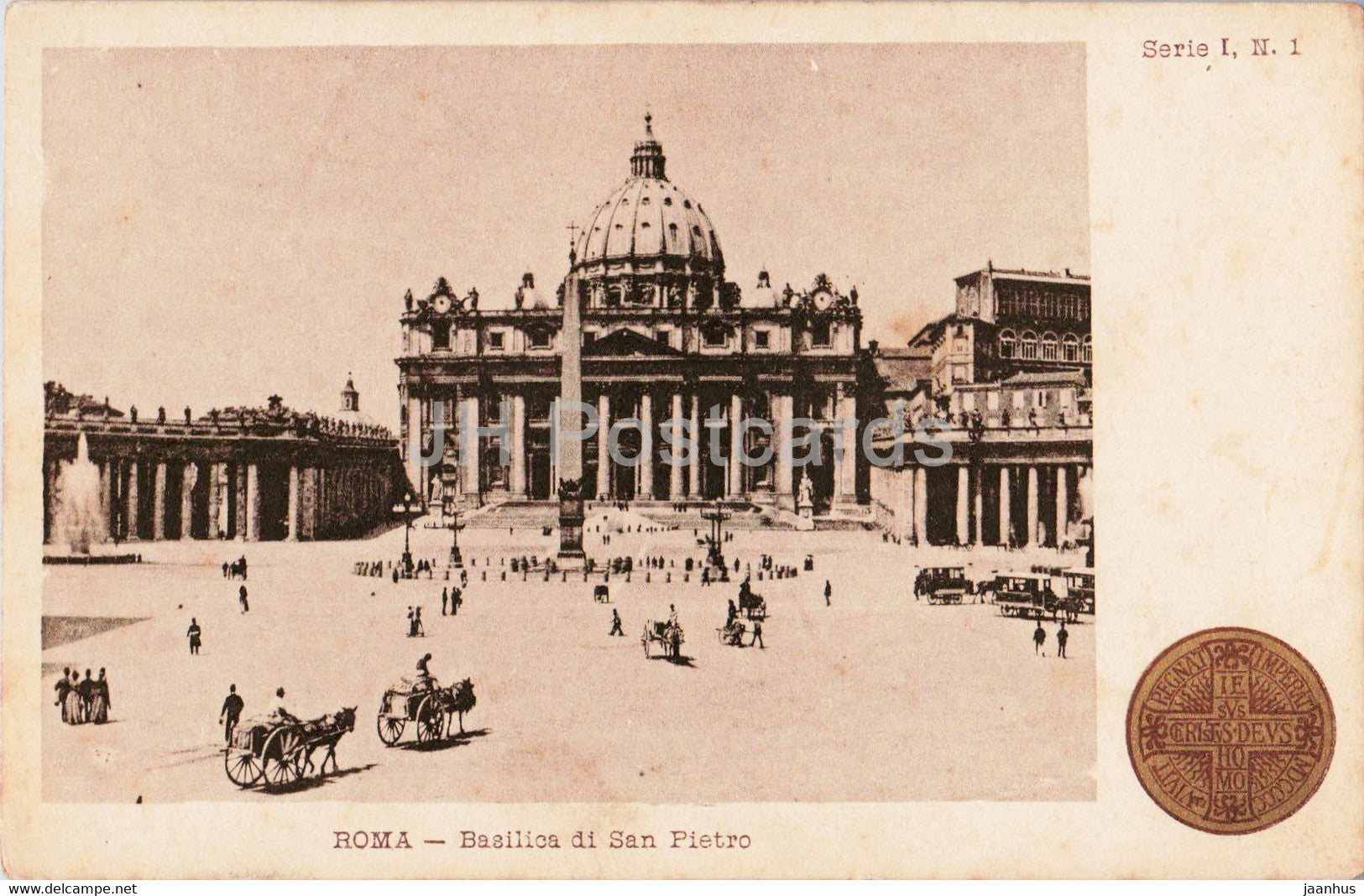 Roma - Rome - Basilica di San Pietro - Serie I N 1 - old postcard - Italy - unused - JH Postcards