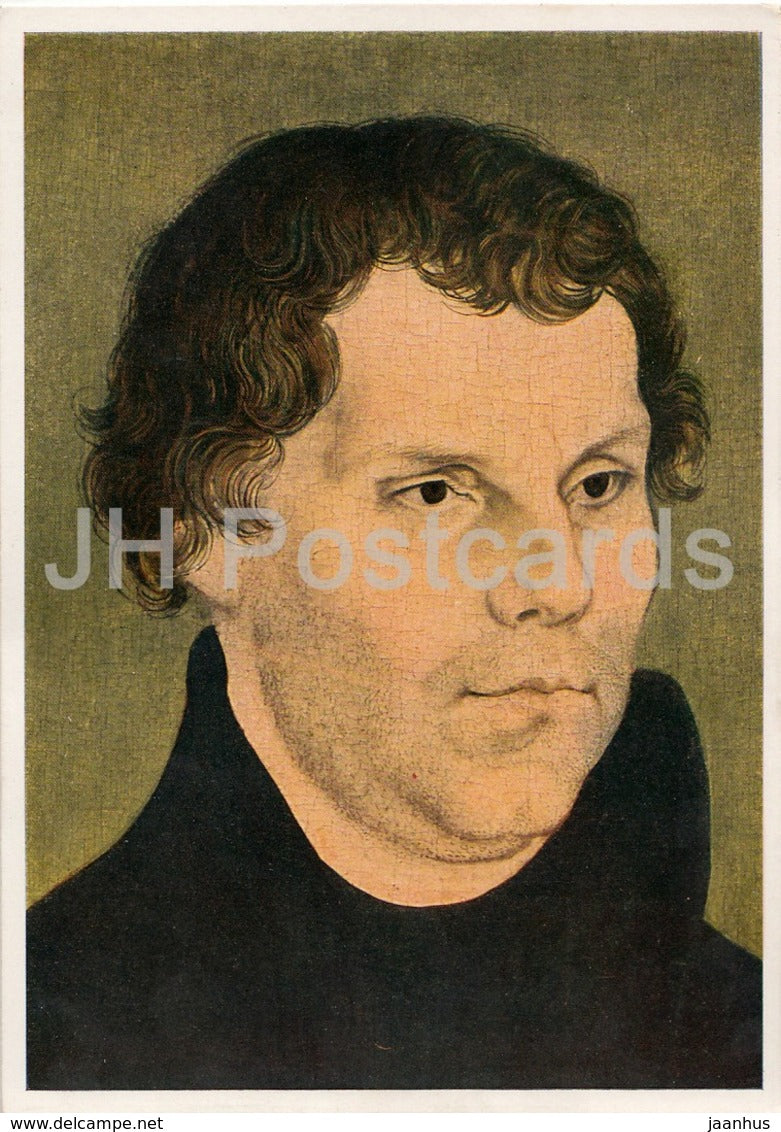 painting by Lucas Cranach - Martin Luther - German art - Germany - unused - JH Postcards