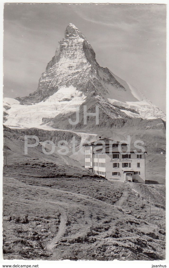 Berghotel Rifelberg 2582 m ob Zermatt - Matterhorn - 7449 - Switzerland - 1959 - used - JH Postcards